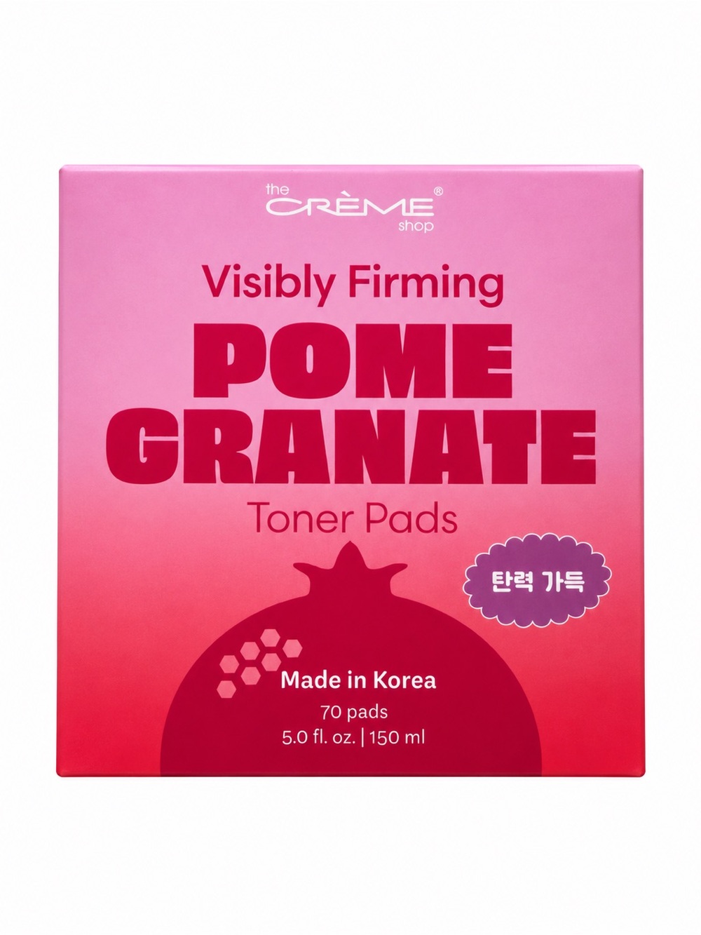 The Crème Shop Visibly Firming Pomegranate Toner Pads (70 Count) - NIB
